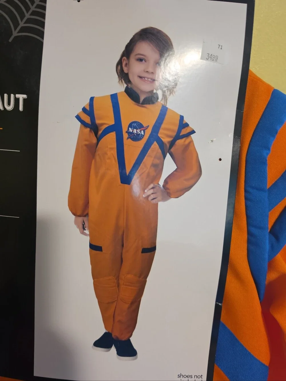 NWT NASA Astronaut Child Boy or Girl Size 8-10 Orange Jumpsuit Halloween Costume